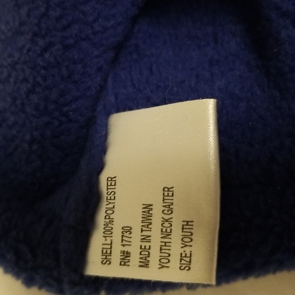 Double Layer Fleece Neck Gaitor ~ Youth Size ~ Blue - Picture 2 of 4